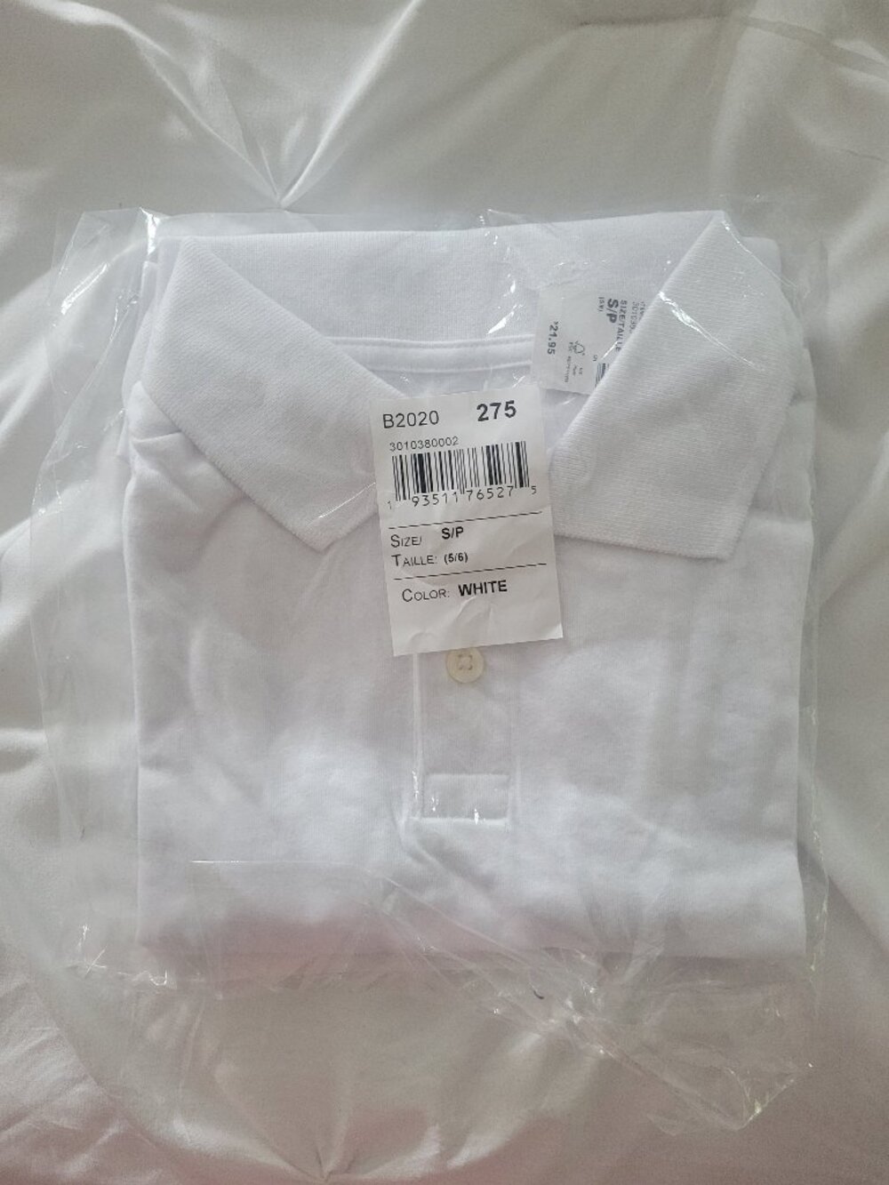 Boys Uniform Performance Polo - white